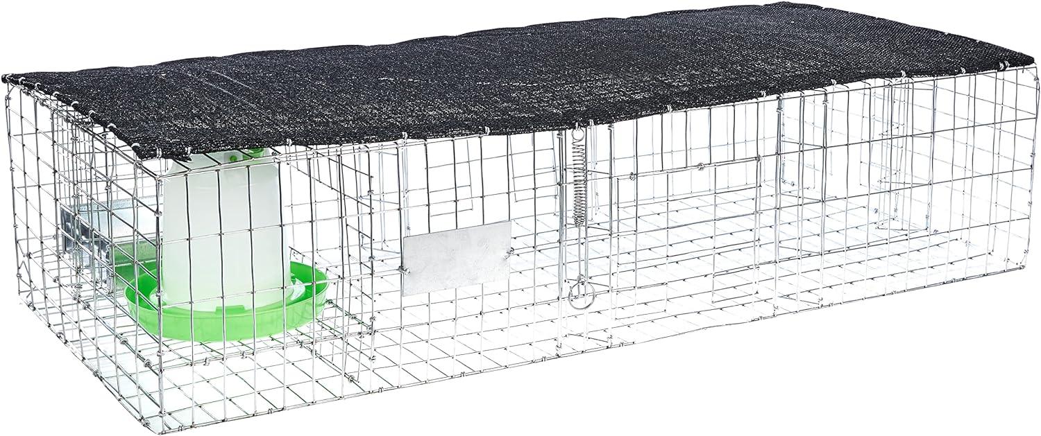 BMP-SW-SP-SFW Pigeon Trap With Shade- Food & Water Containers - 35 x 16 x 8 in.