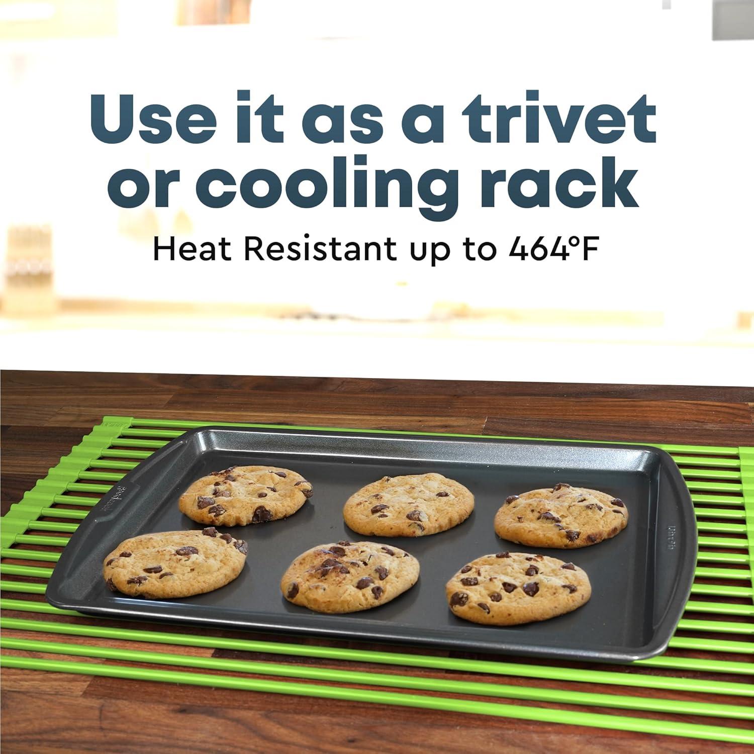 Zulay Kitchen Zulay Kitchen Large Roll Up Dish Drying Rack - Heavy Duty Silicone Wrapped Steel Rods Over Sink Dish Drying Rack