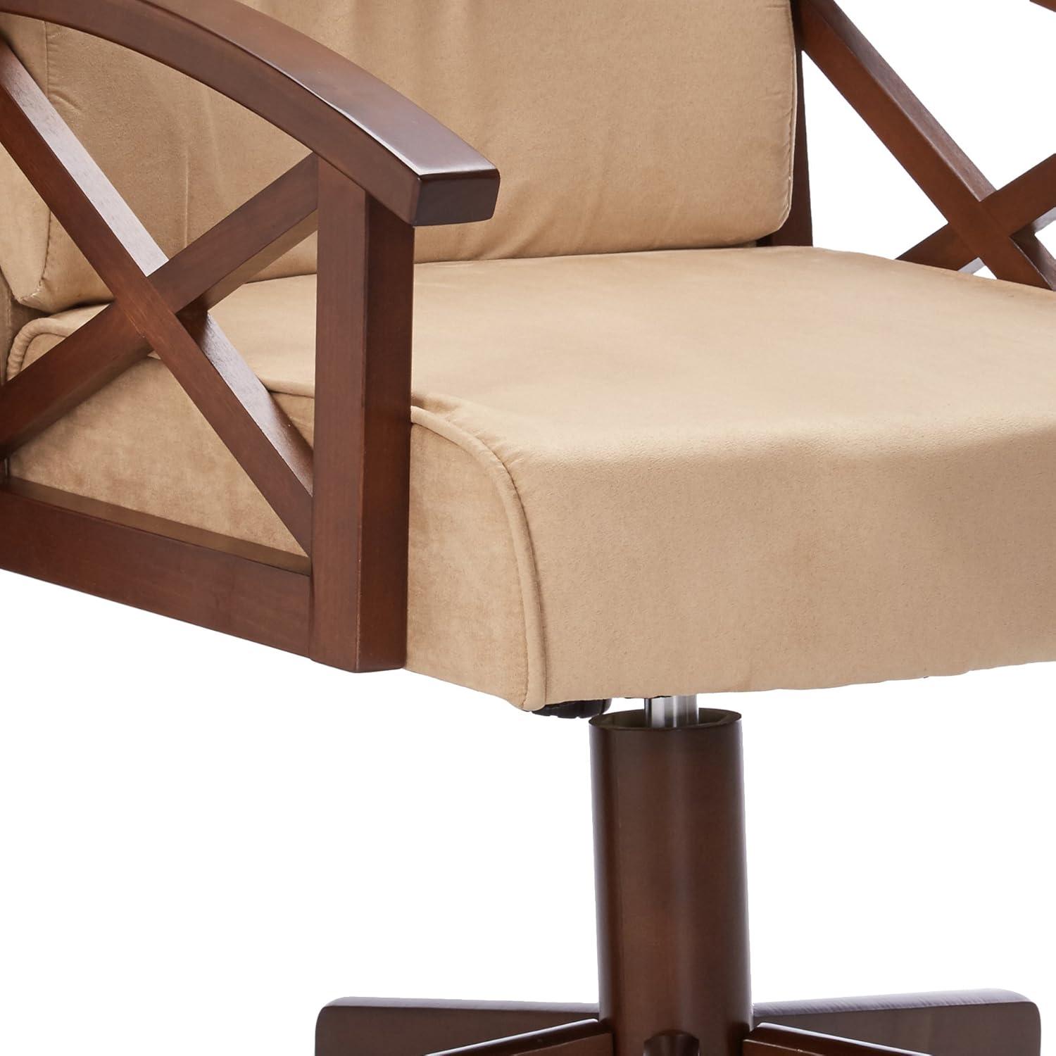 DPlus Upholstered Game Chair Tobacco and Tan