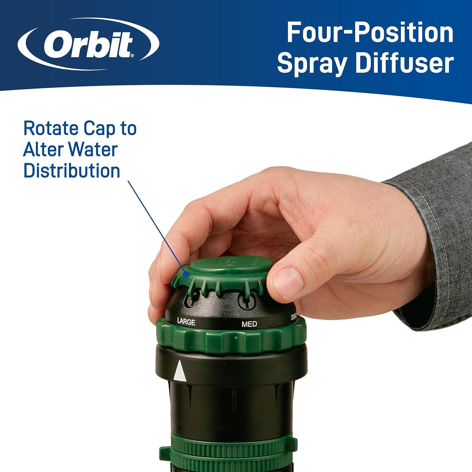 Orbit H2O-6 Gear-Drive Sprinkler on Metal T Spike