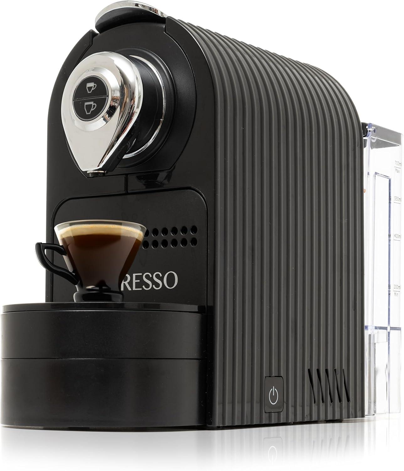 Mixpresso Espresso Machine for Nespresso Compatible Capsule, Single Serve Coffee Maker Programmable for Espresso Pods, Premium Italian 19 Bar High Pressure Pump 27oz 1400w Black Coffee Maker