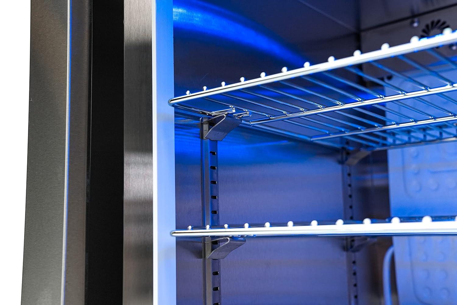 Mont Alpi MASF-SS Stainless Steel Beverage Center Cabinet Module + 2.7 Cubic Feet Wine Cooler Outdoor Rated Temperature Adjustable Compact Lockable Refrigerator + Faucet & Sink