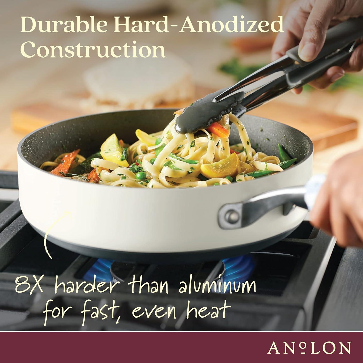 Anolon Achieve Hard Anodized Nonstick Saute Pan with Lid - 3 Quart