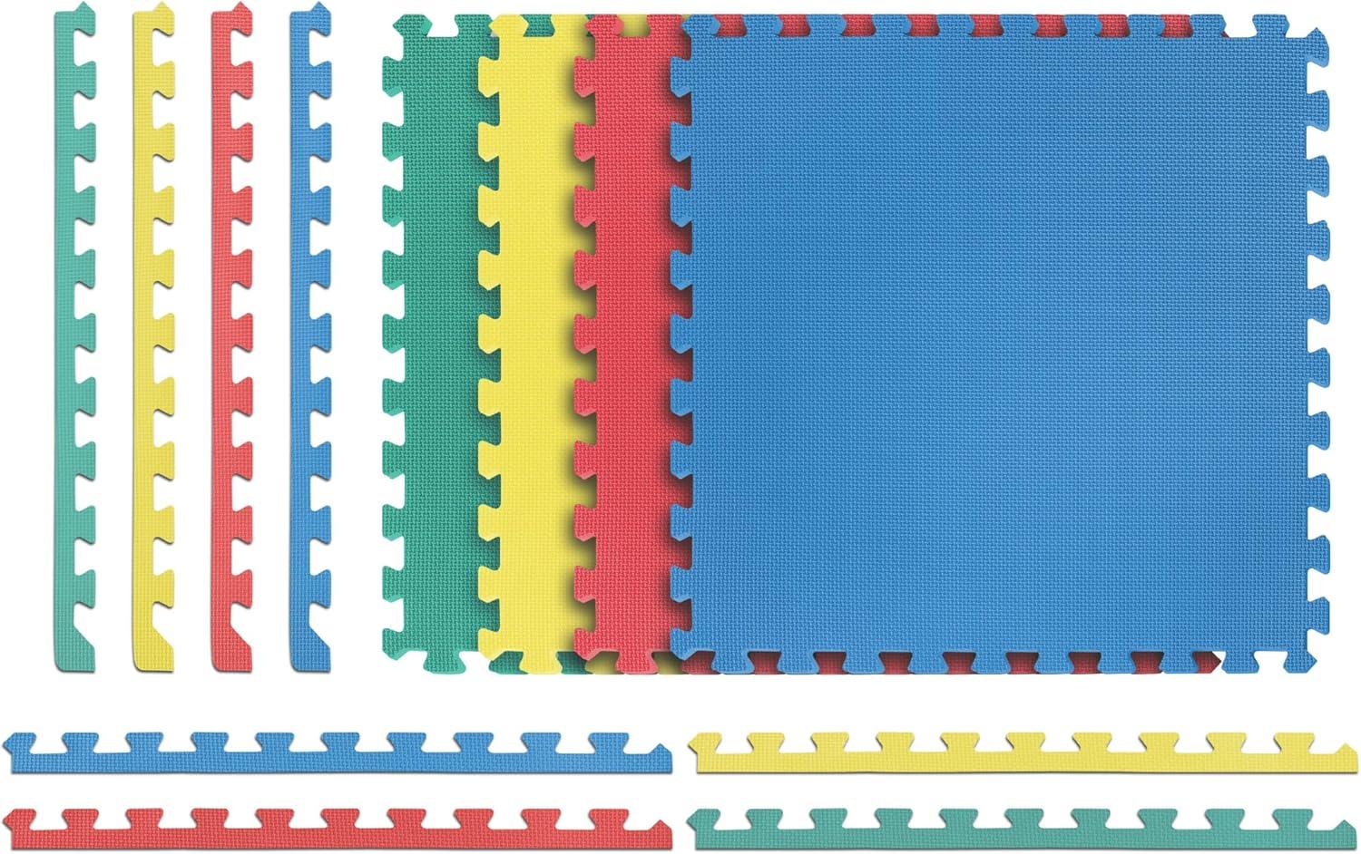 Multicolor EVA Foam Interlocking Kids Play Mat Tiles