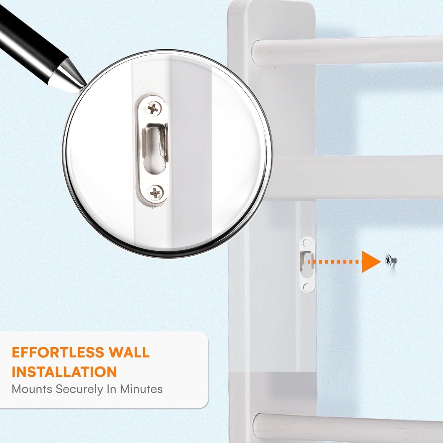 CHILDLIKE BEHAVIOR Bookshelf Organizer for Kids - White 3 Tier