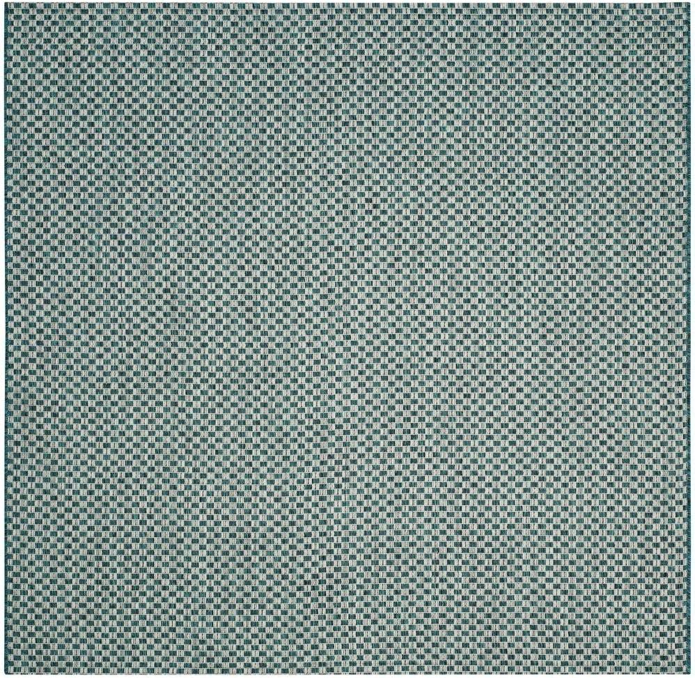 Reversible Black and Light Grey Synthetic 9' x 12' Area Rug