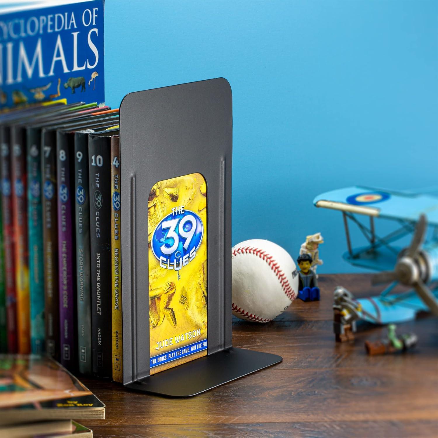 Officemate Steel Book Ends 9"H Black (OIC93051)