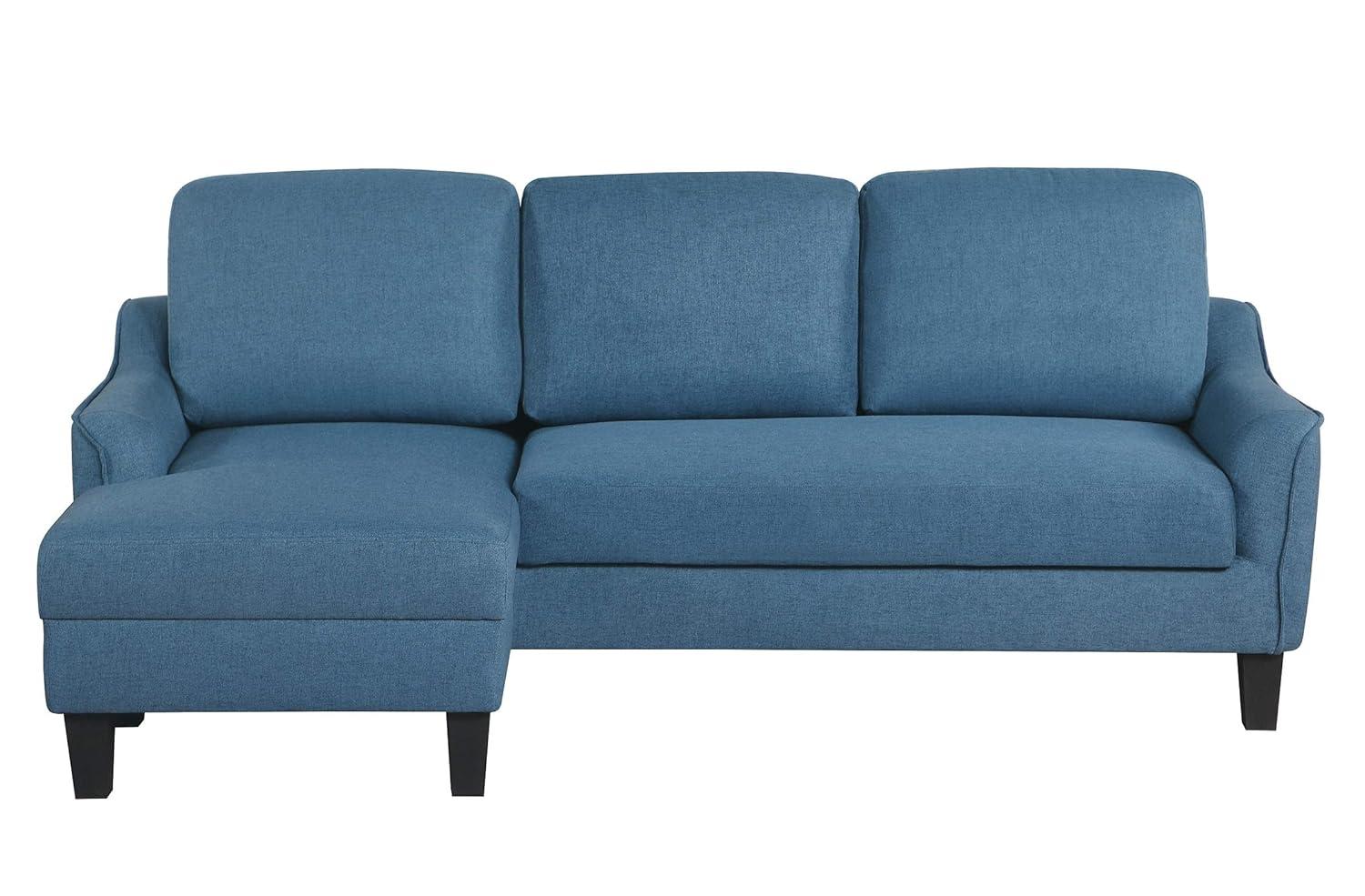 Lester Chaise Sleeper Sofa in Gray fabric with Black legs