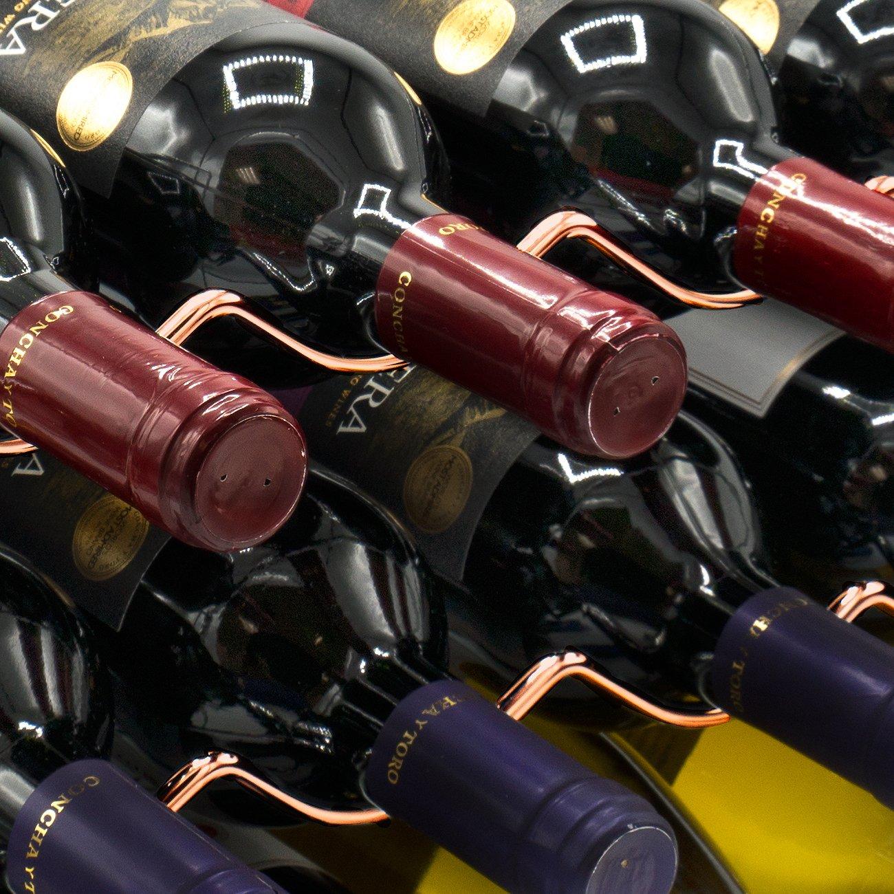 Copper 3-Tier Stackable Metal Wine Rack for 12 Bottles