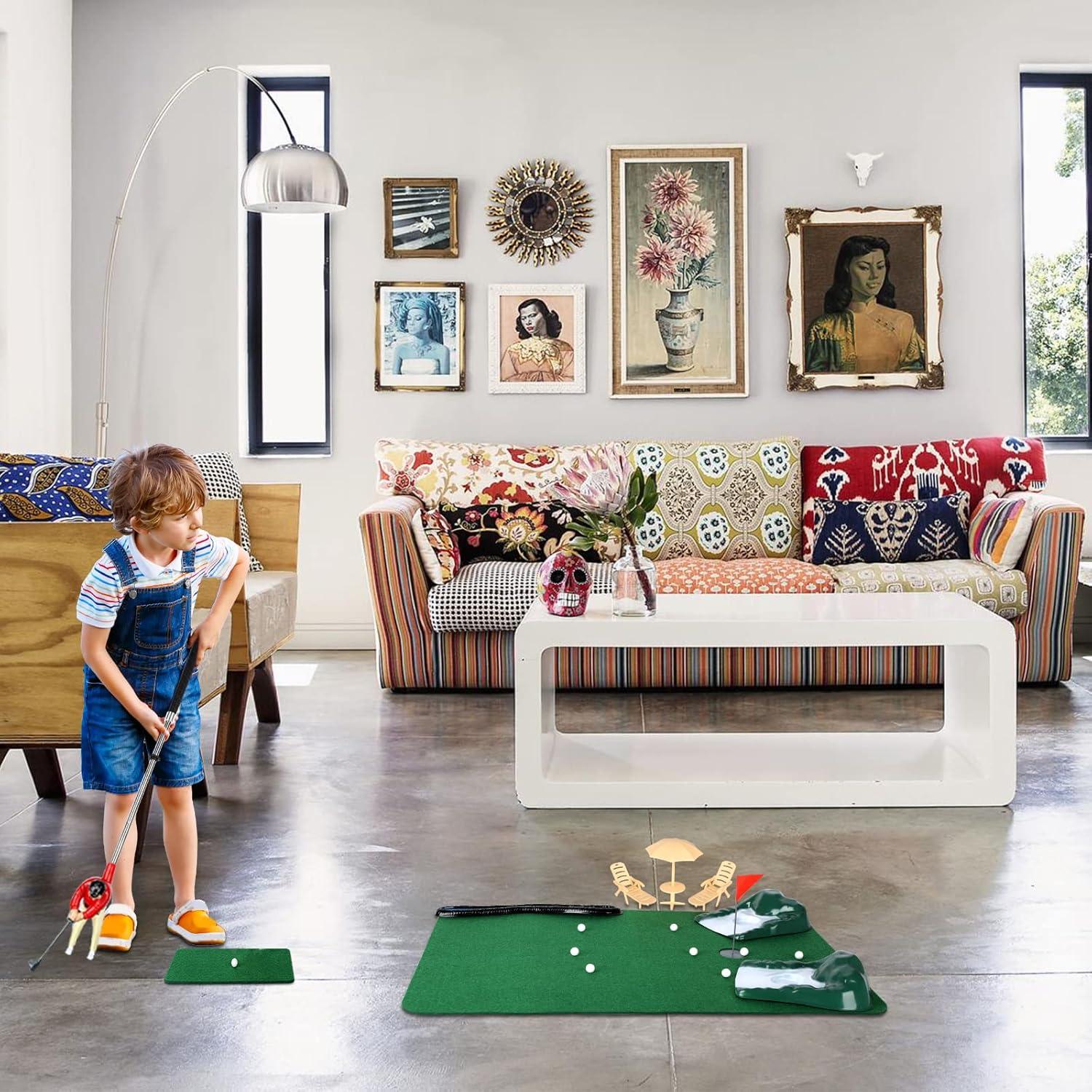 Mini Golf Games - Funny Golfer Gifts for Kids, Unique Mini Golfer On A Stick for Father's Day/Retirement Gift, Funny Games for The Whole Family, Golf Toys for 6-9 Year Old Boys & Girls