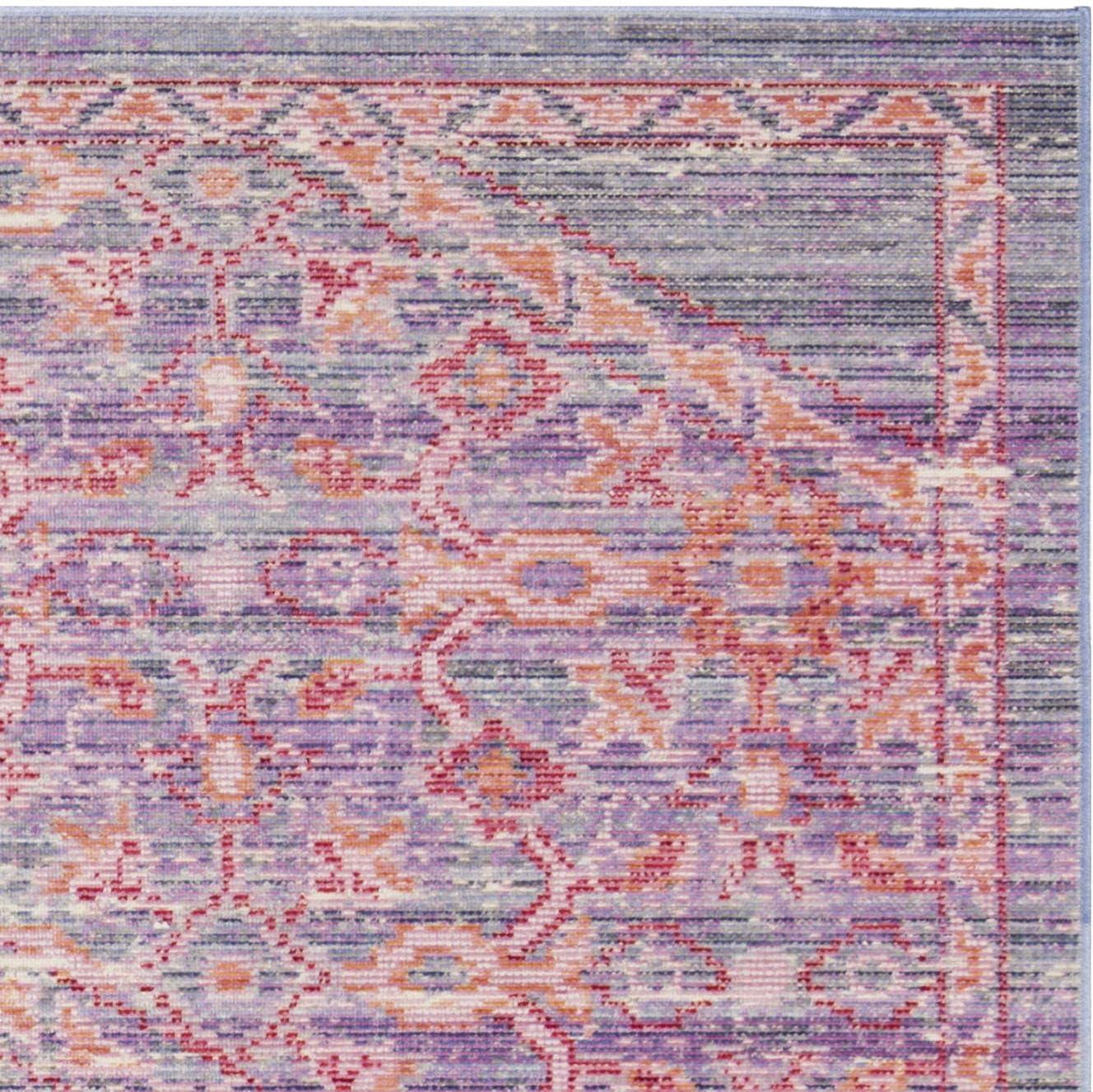 Amethyst Elegance 59" Washable Transitional Viscose Rug