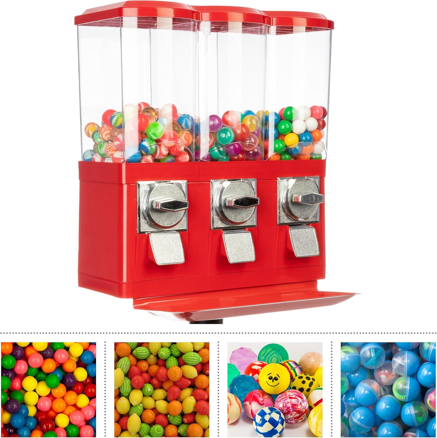 Great Northern Popcorn Great Northern Popcorn Triple Gumball Machine with Stand Red