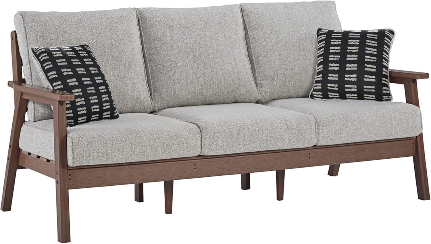 79.5" Wide Outdoor Patio Sofa with Cushions