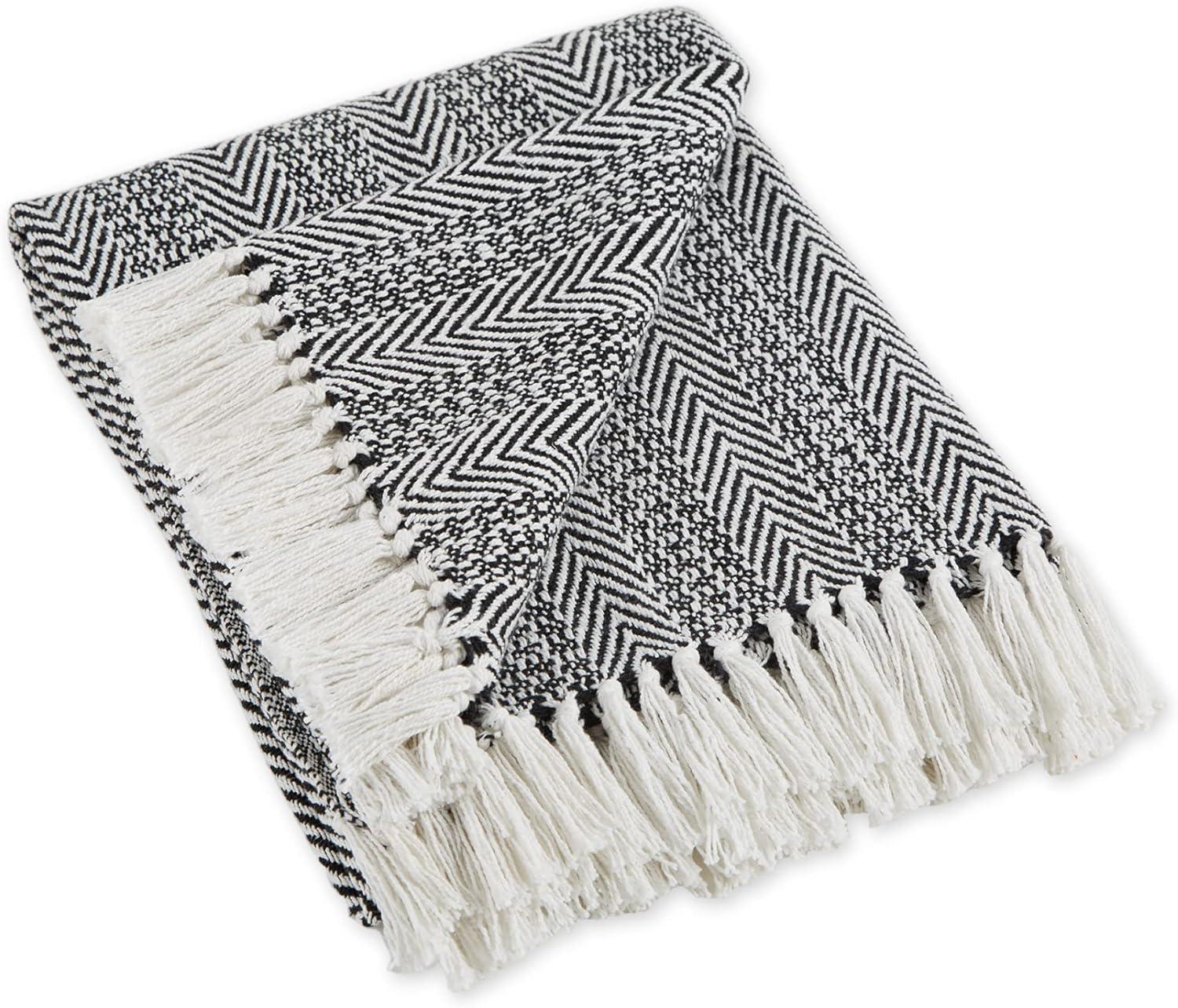 50"x60" Herringbone Striped Throw Blanket - Design Imports