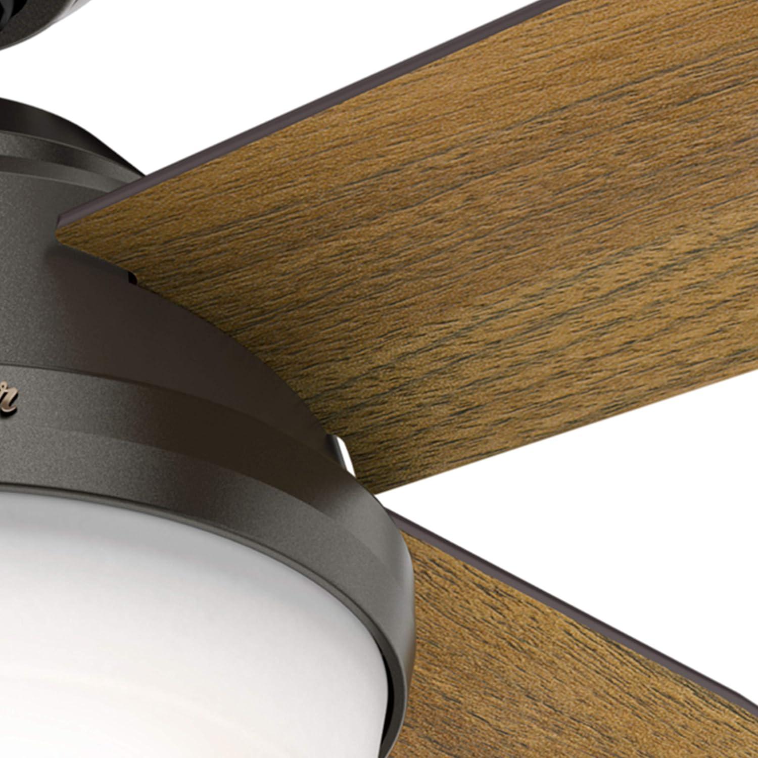 Dempsey 52" 4 - Blade Contemporary Indoor Ceiling Fan with Lights and Remote