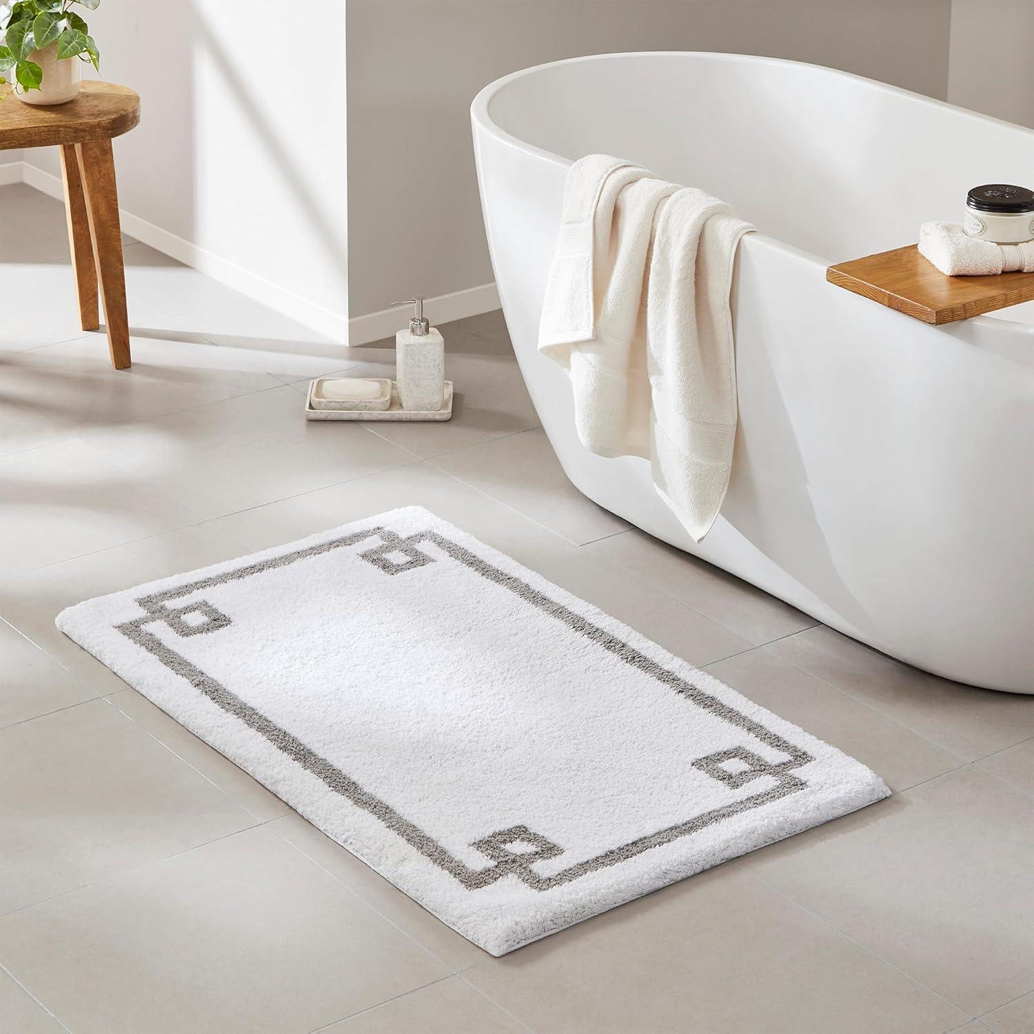 Madison Park 100% Cotton Tufted Bath Rug with Non-Slip Backing