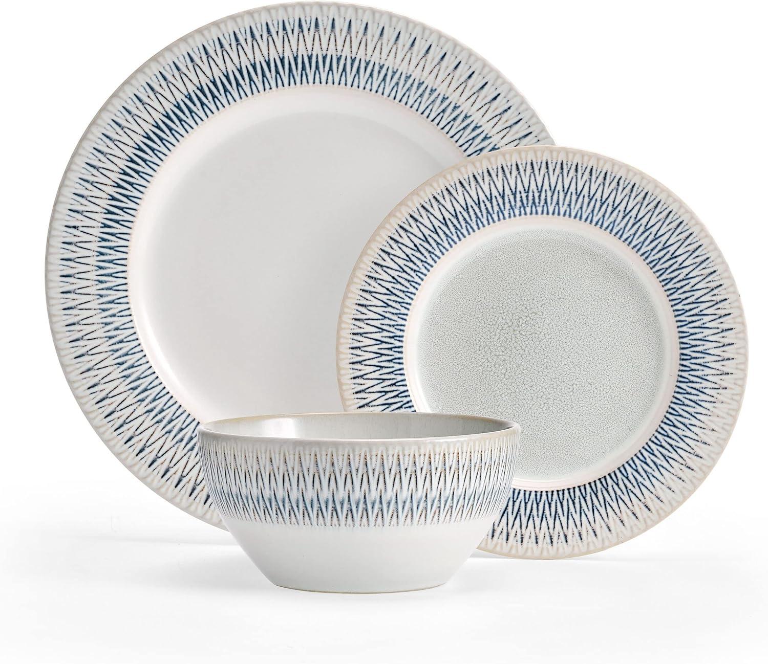 Pfaltzgraff Casey 12 Piece Stoneware Dinnerware Set White