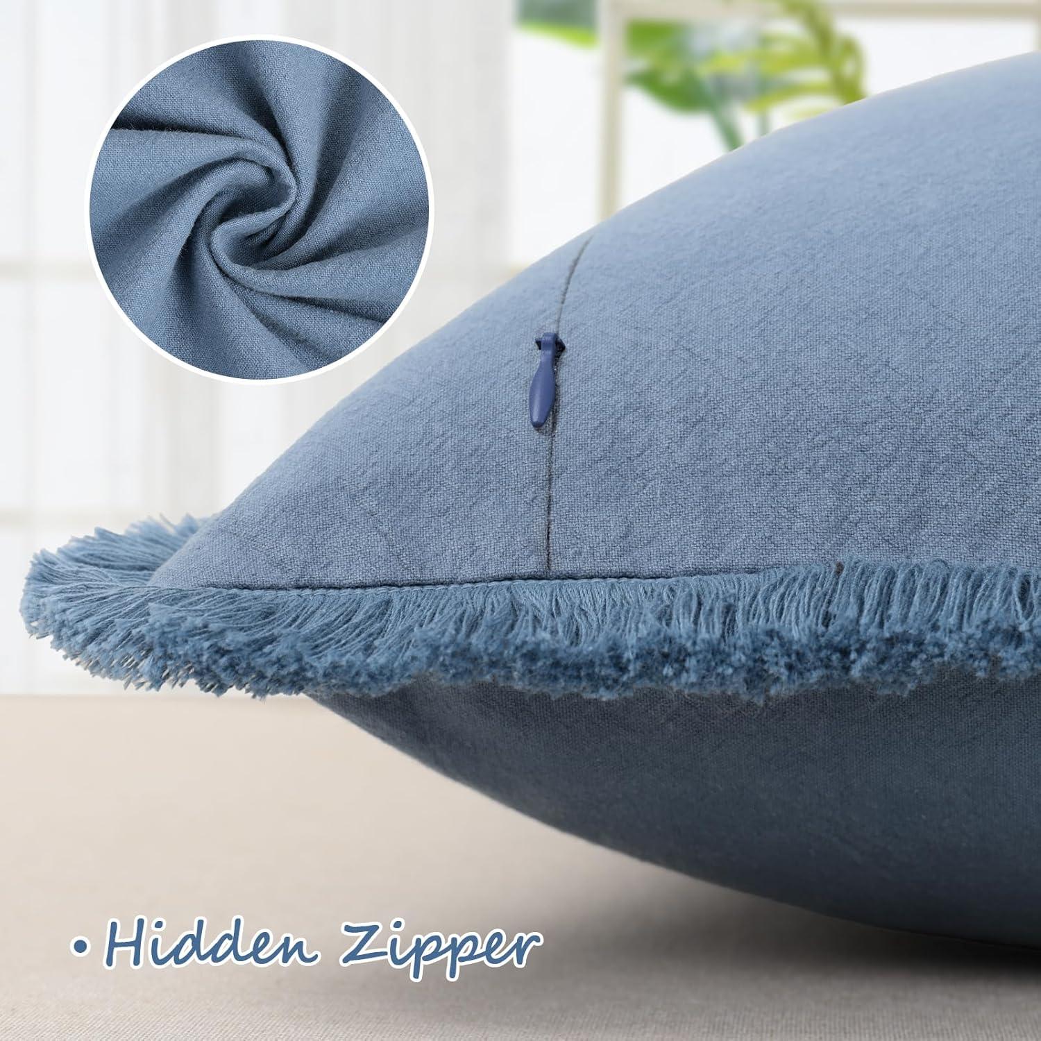 Deconovo Deconovo Pom-poms Velvet Reversible Pillow Cover (Set of 2)