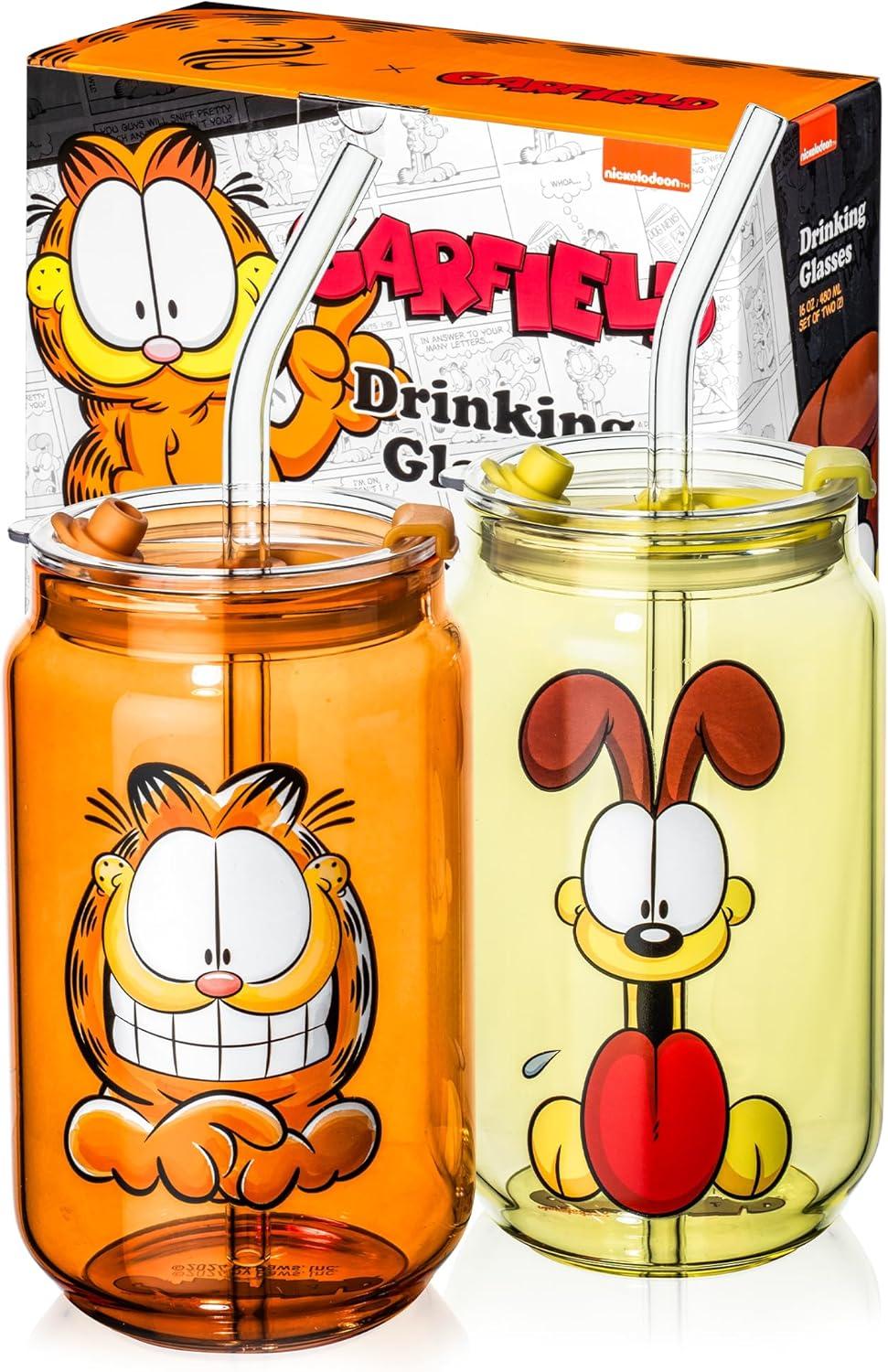 Dragon Glassware x Garfield 16 oz Drinking Glasses Set of 2