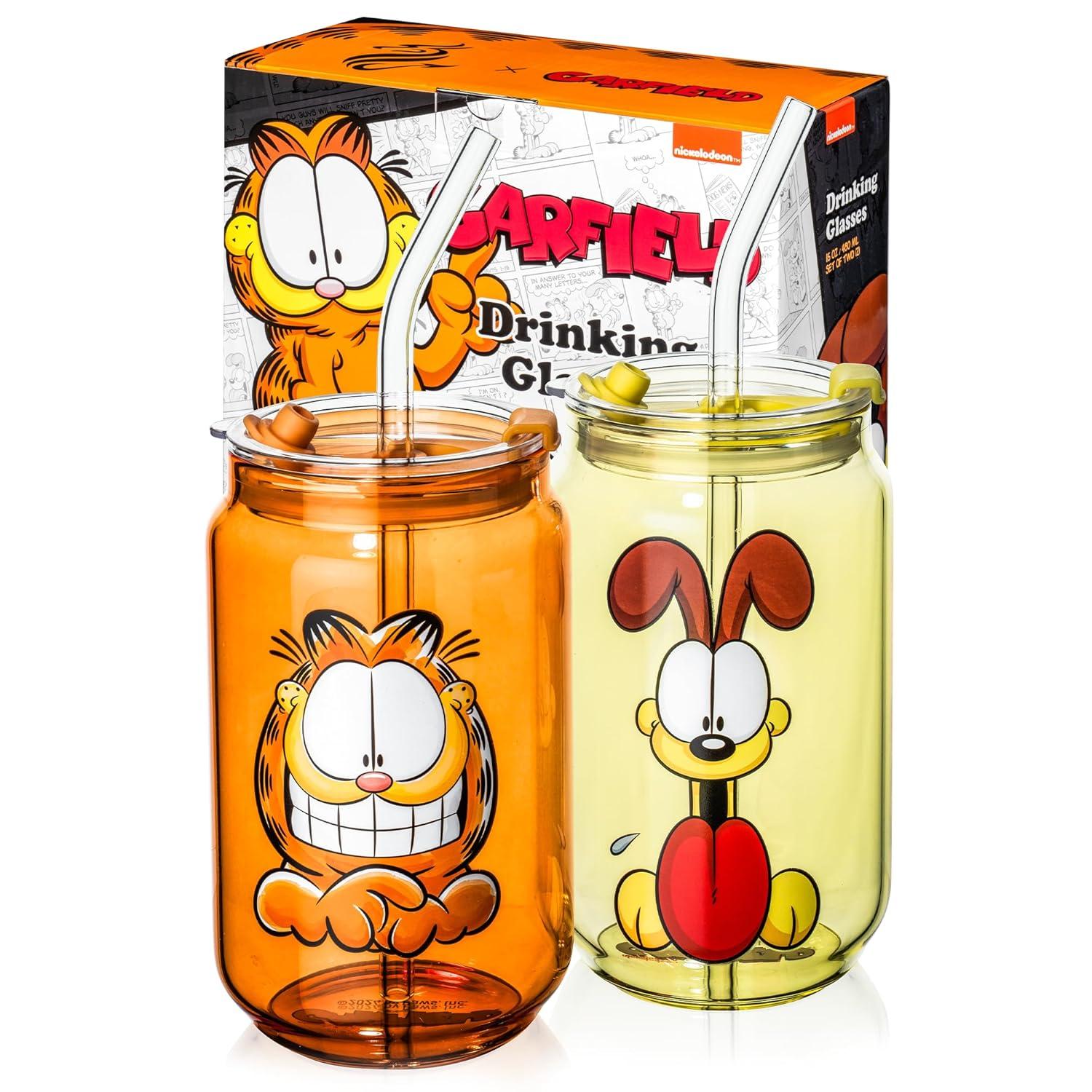 Dragon Glassware x Garfield 16 oz Drinking Glasses Set of 2