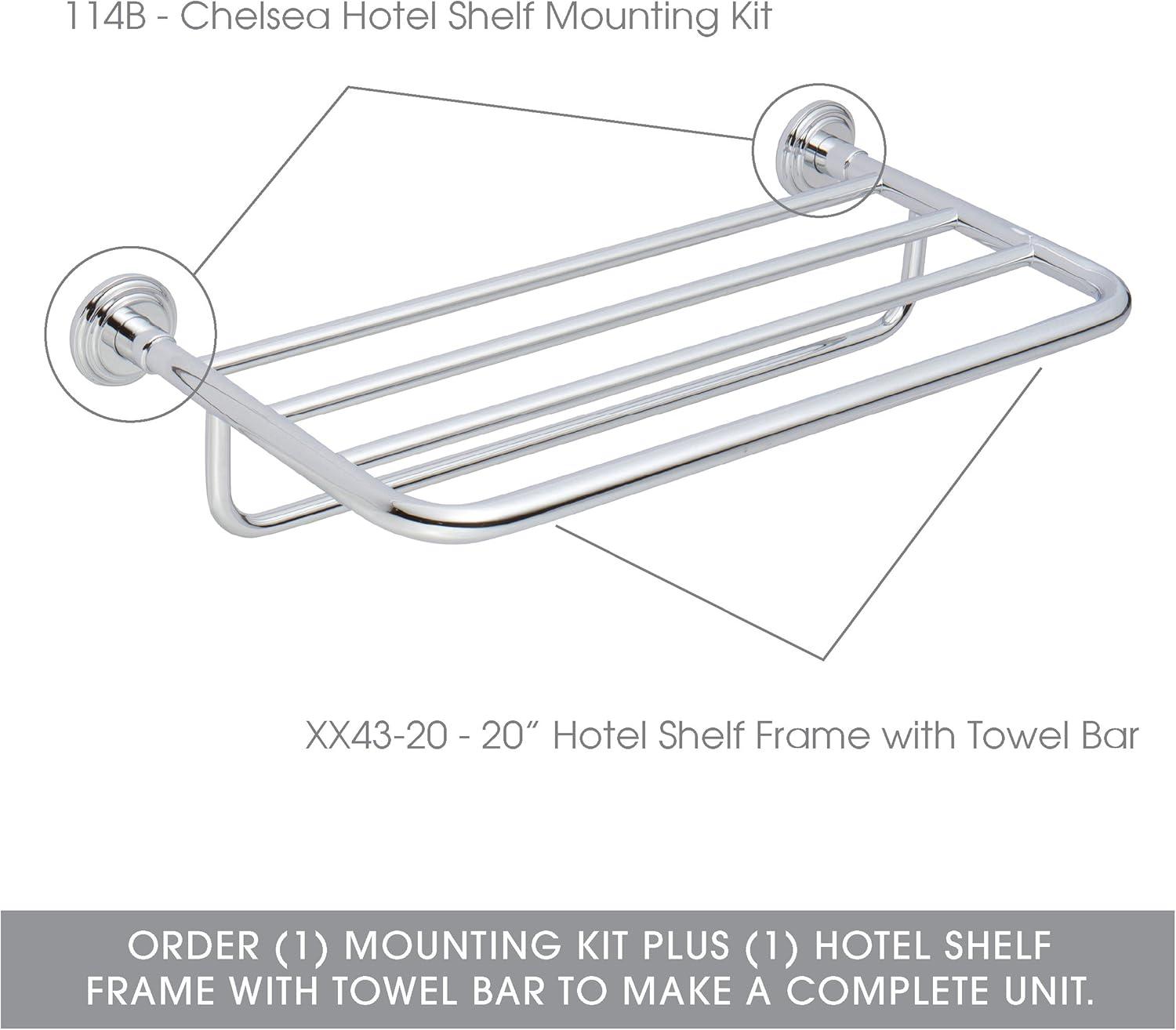 Universal 24" Hotel Shelf Frame with Towel Bar