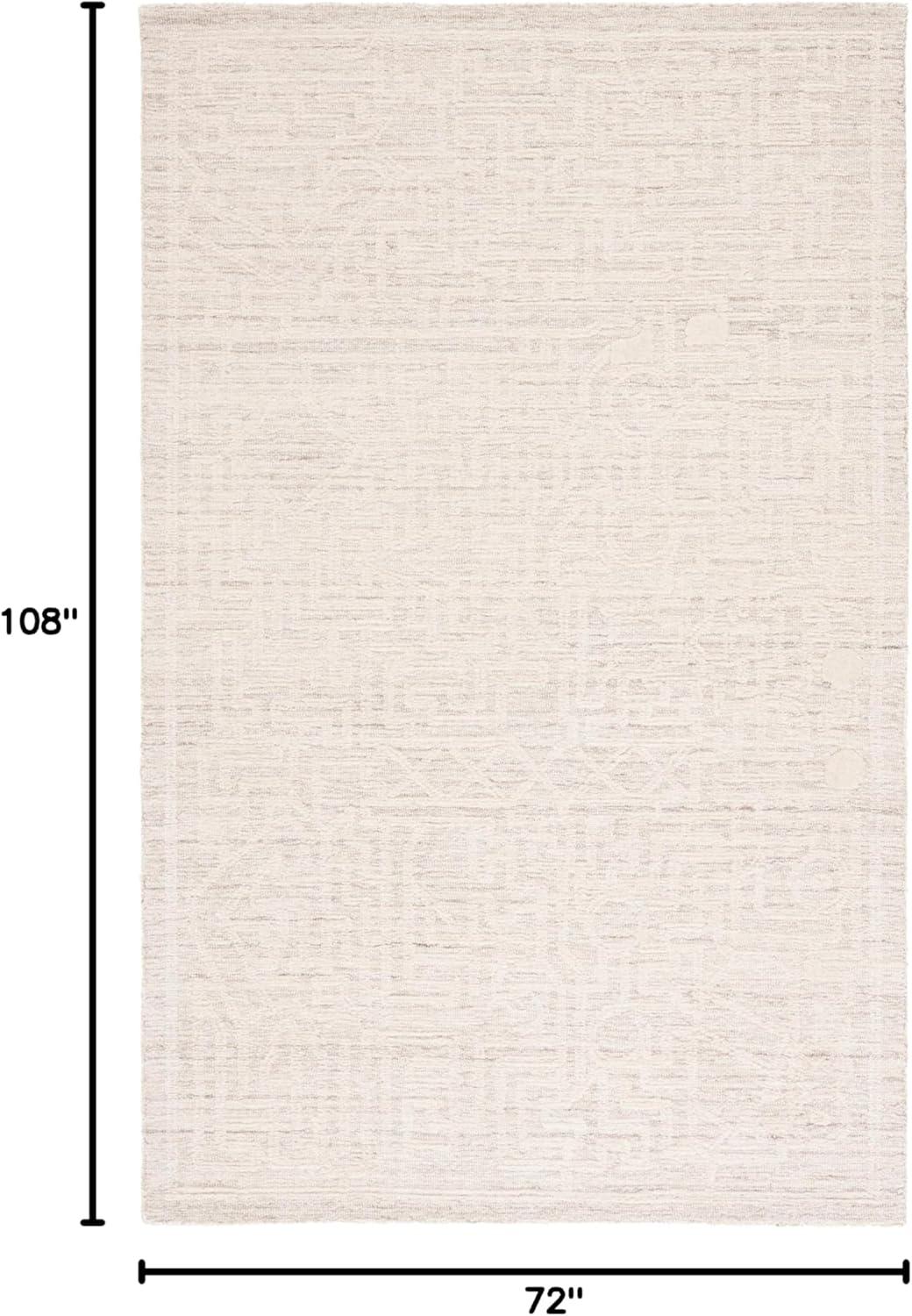 Abstract ABT468 Handmade Indoor Area Rug - Ivory/Brown - 6'x9' - Safavieh
