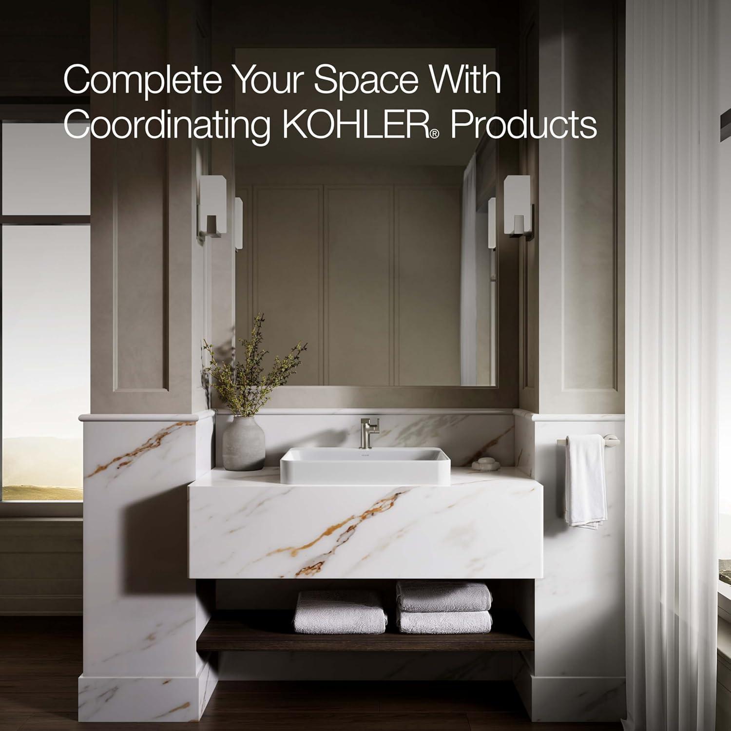 Kohler Vox® Vitreous China Rectangular Vessel Bathroom Sink with Overflow K-2660-1-0