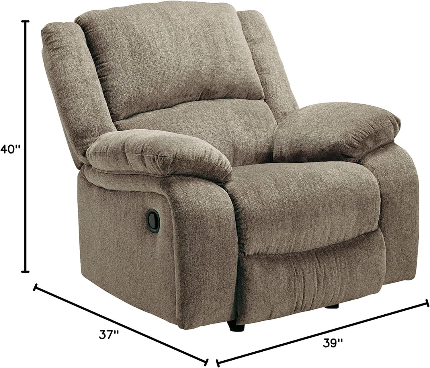 Signature Design by Ashley Draycoll Chenille Oversized Rocker Recliner, Beige