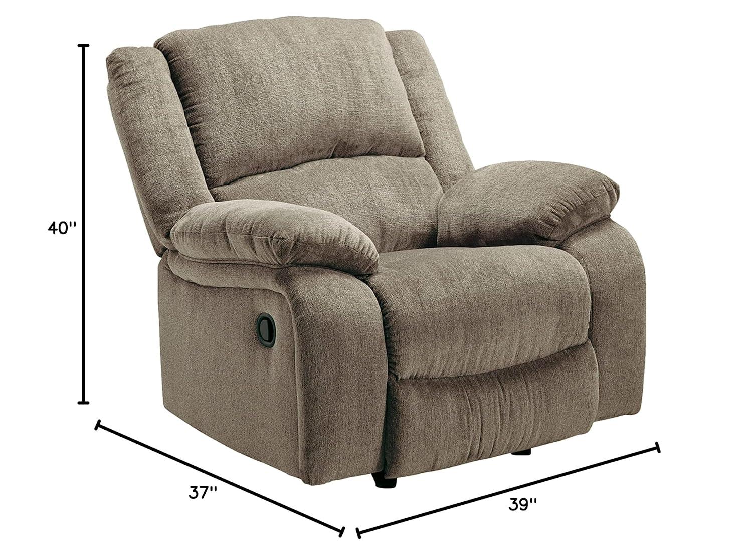 Signature Design by Ashley Draycoll Chenille Oversized Rocker Recliner Beige