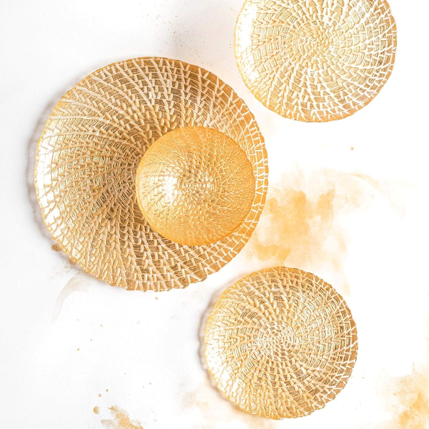 Rufolo Glass Gold Crocodile Small Bowl