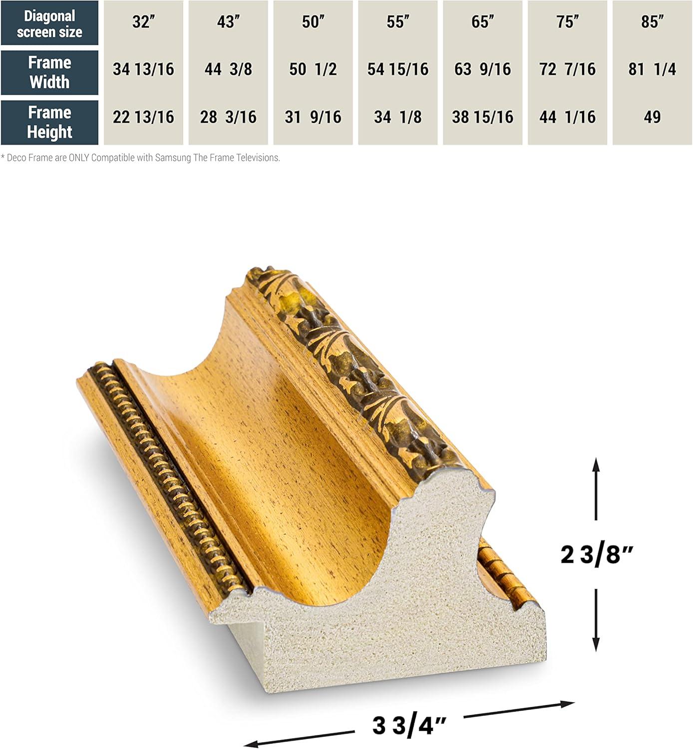 Ornate Deco TV Frame for Samsung Frame TV