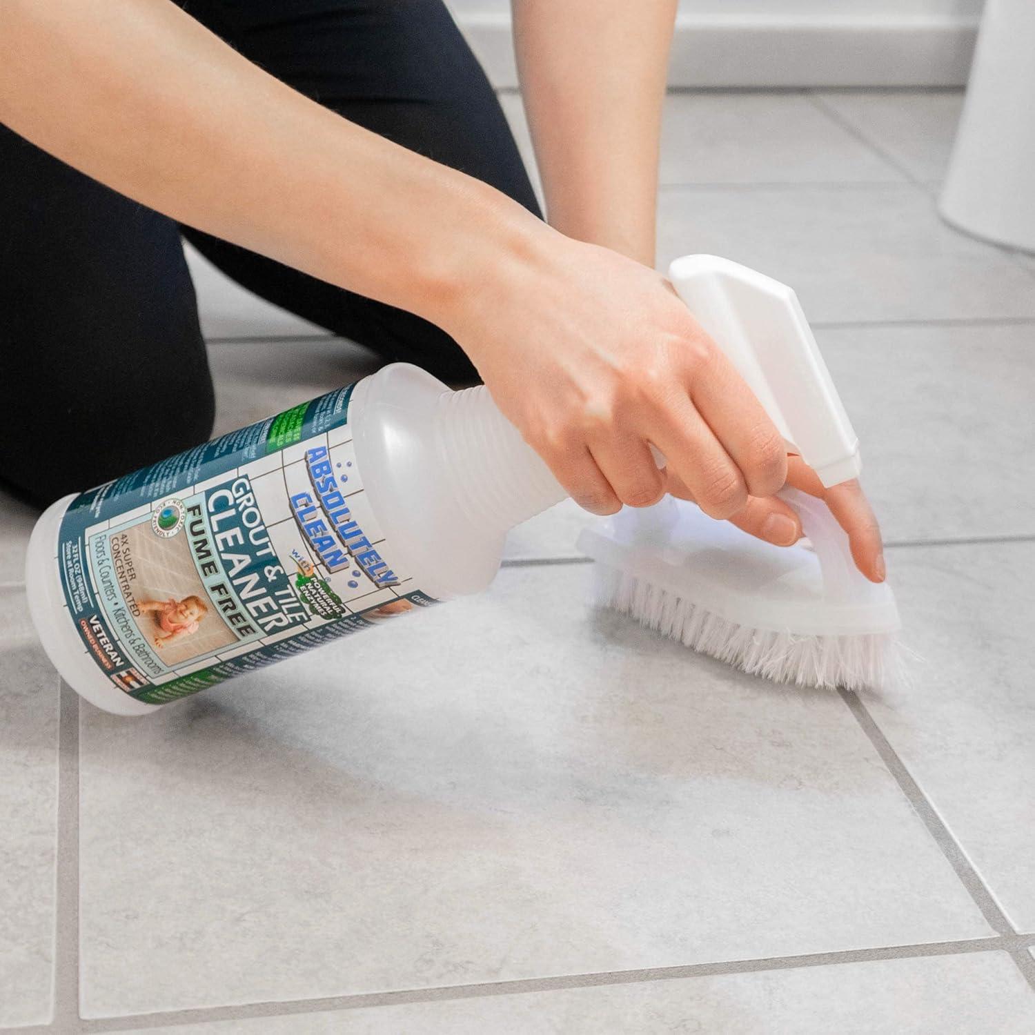 AMAZING GROUT CLEANER: Best Grout Cleaner For Tile and Grout Cleaning, Natural Enzymes Clean Even the Dirtiest Grout, Best Grout Cleaner for Ceramic, Marble & Stone - USA Made