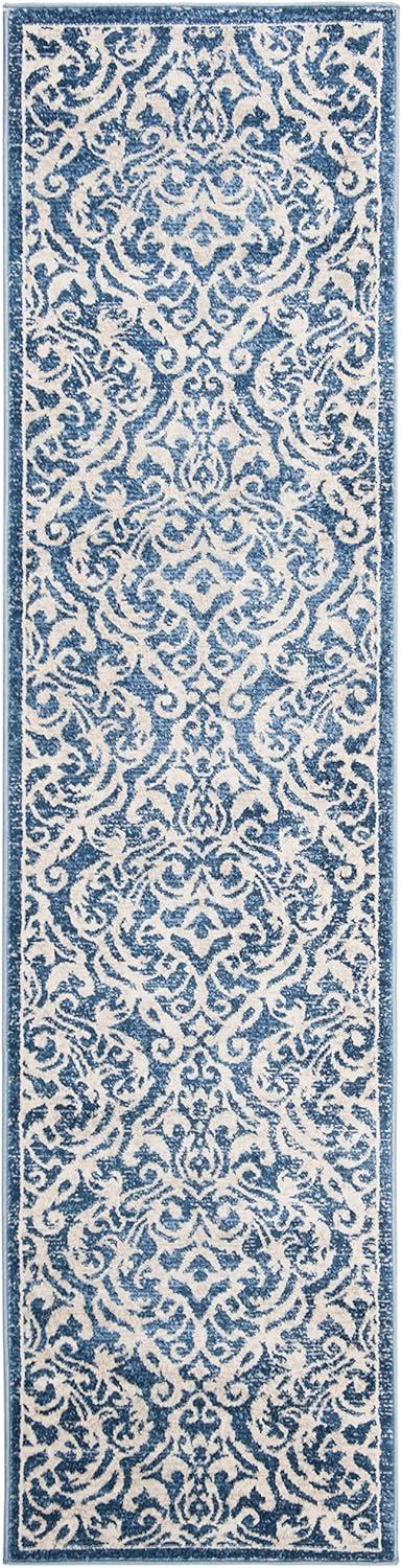 Brentwood BNT810 Power Loomed Indoor Runner Rug - Light Grey/Blue - 2'x12' - Safavieh