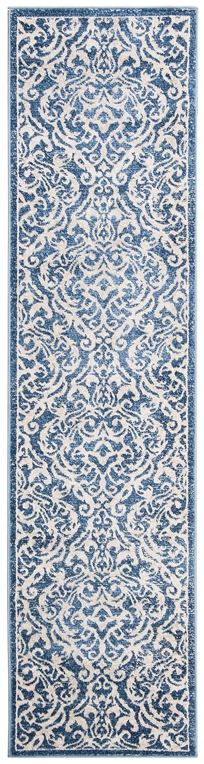 Brentwood BNT810 Power Loomed Indoor Runner Rug - Light Grey/Blue - 2'x12' - Safavieh