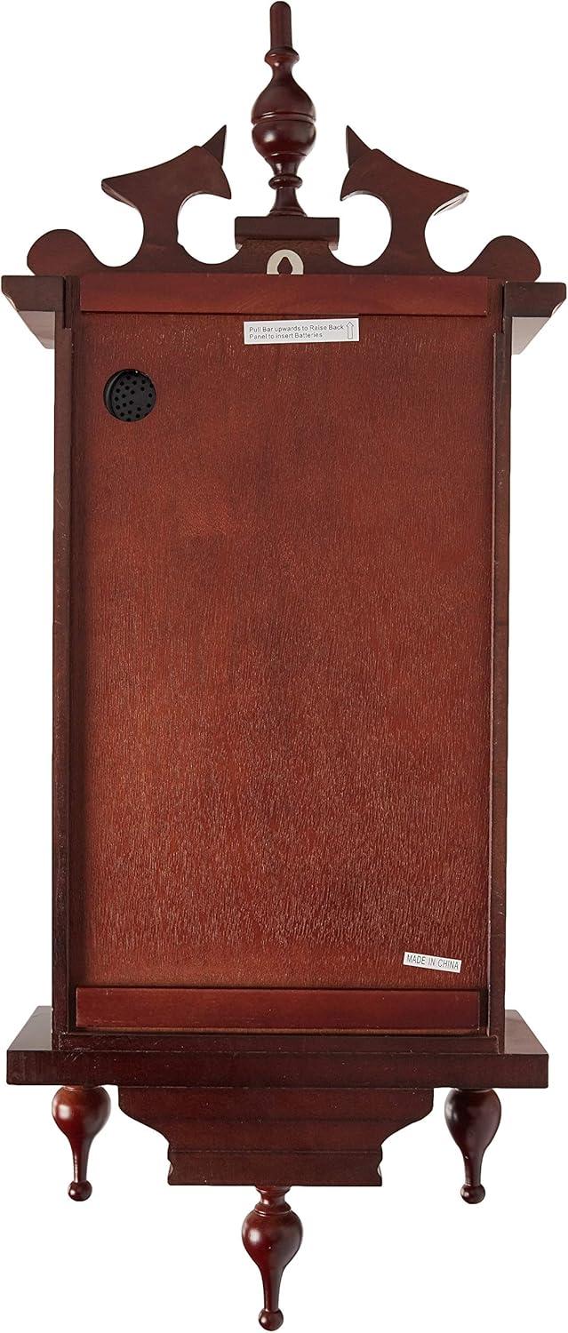 Bedford Clocks Classic 31" Swinging Pendulum Chiming Wall Clock with Roman Numerals