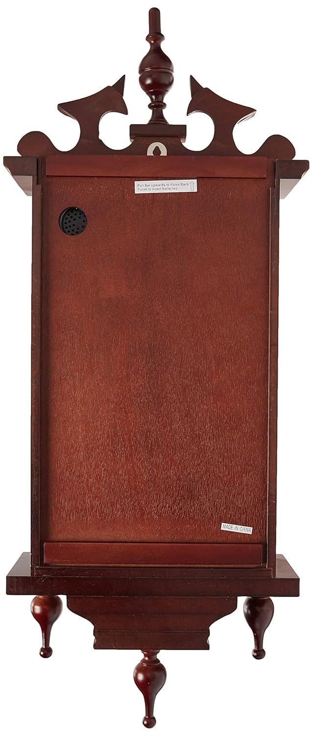 Bedford Clocks Classic 31" Swinging Pendulum Chiming Wall Clock with Roman Numerals