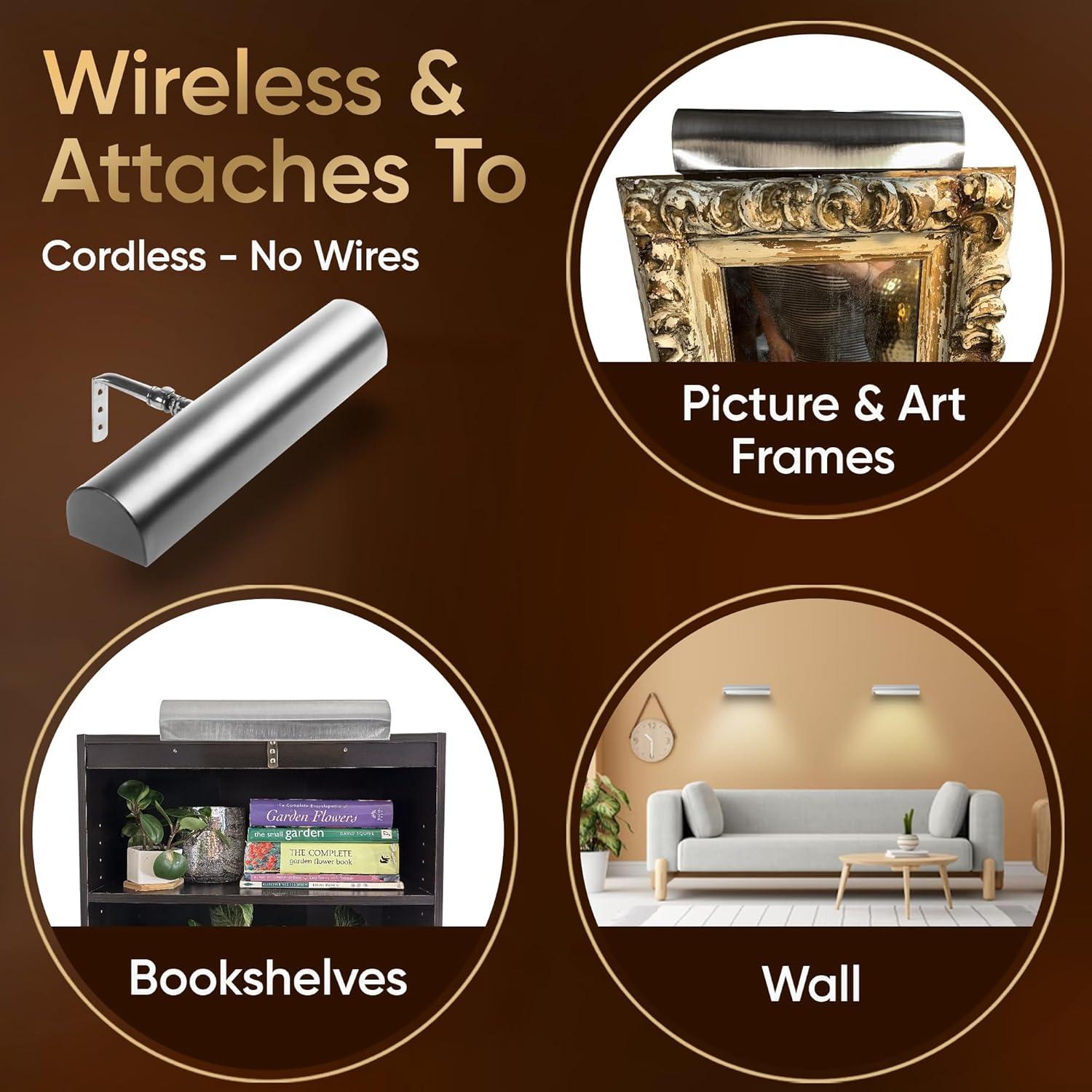 Concept Lighting Concept Cordless Battery Powered LED Picture Light