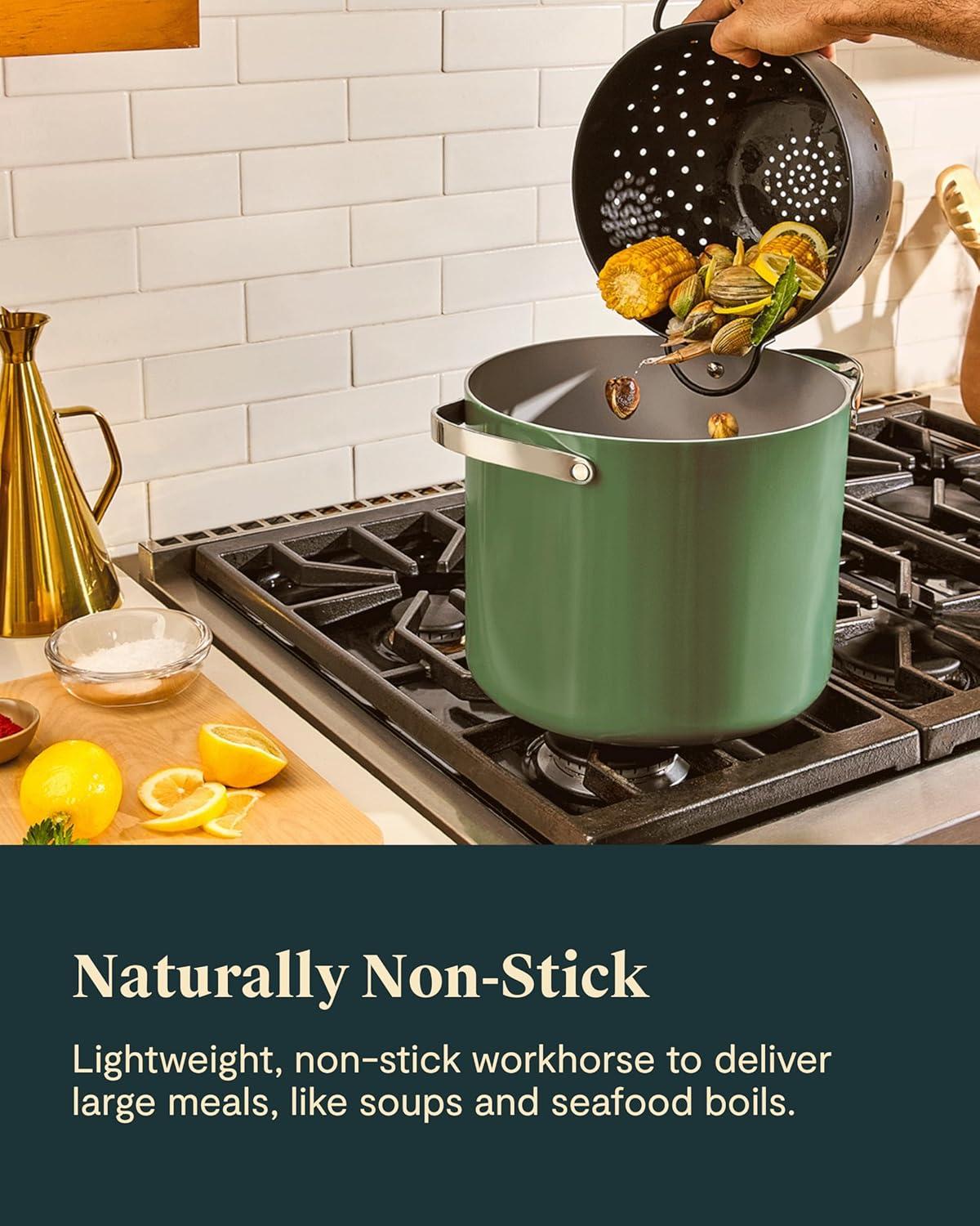 Caraway ® Cookware Plus Cream Stock Pot with Lid