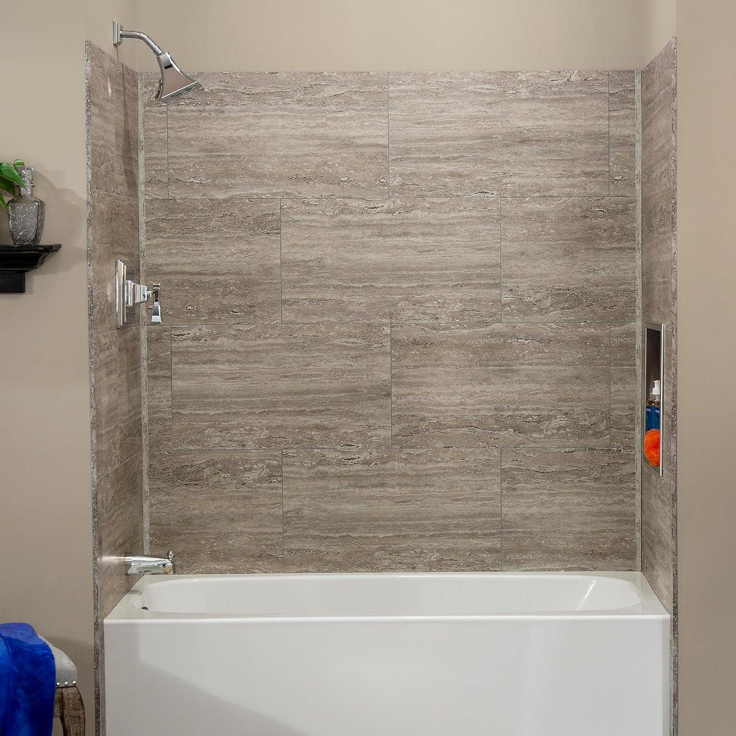 Palisade 25.6 in. x 14.8 in. Tile Shower and Tub Surround Kit