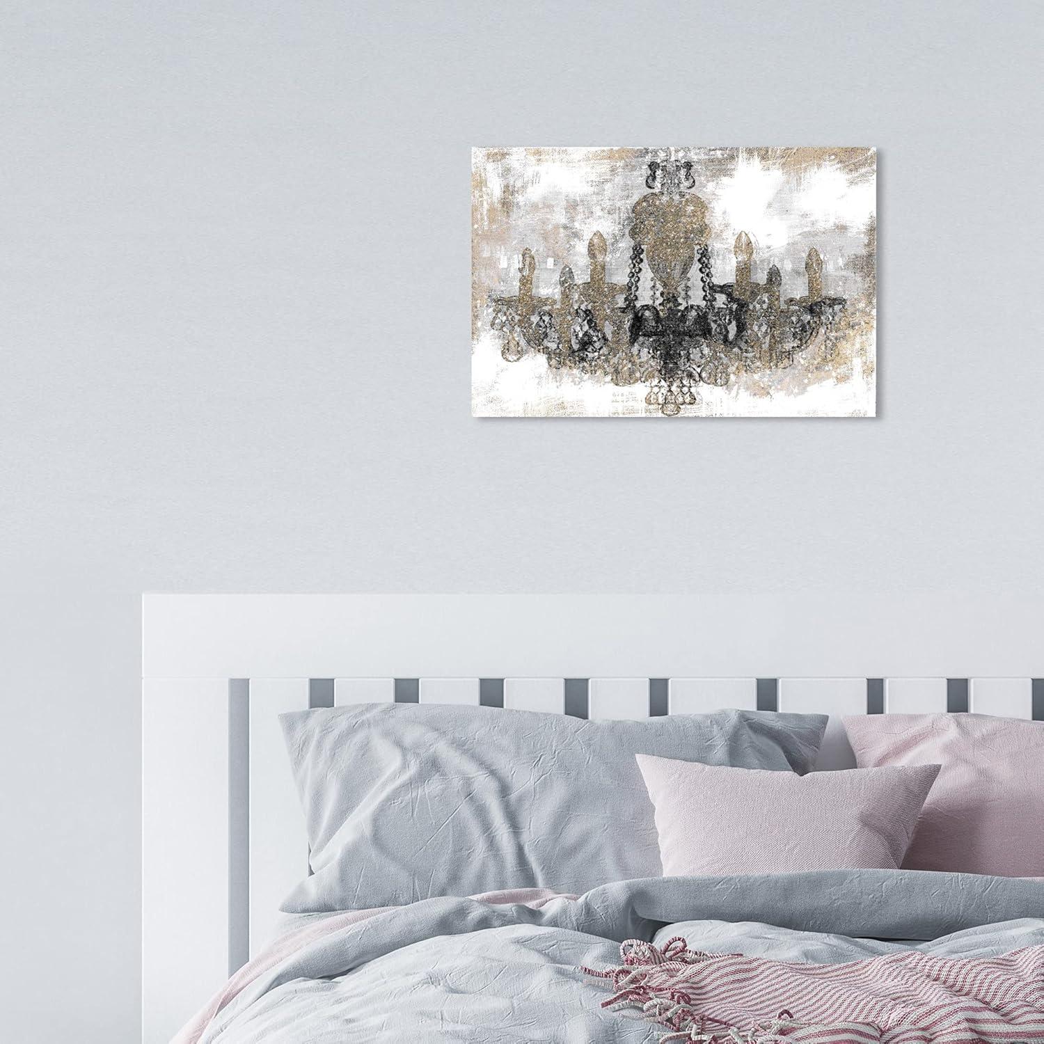 Oliver Gal Prints Luxury Night Diamonds Classic Chandeliers - Graphic Art on Canvas | Wayfair