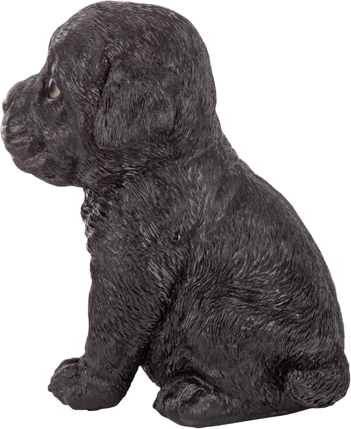 Design Toscano Black Lab Puppy Partner Collectible Dog Statue - Black