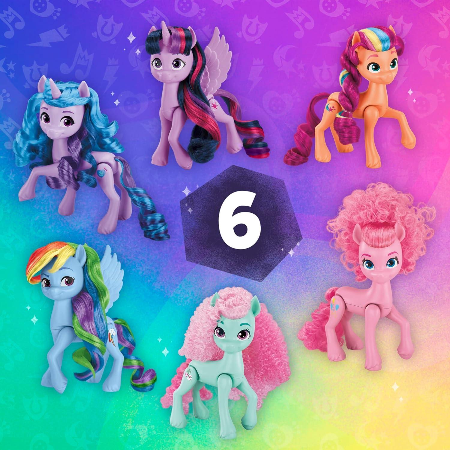 Hasbro My Little Pony Pinkie Pie and Izzy Moonbow Doll, 6 Pack