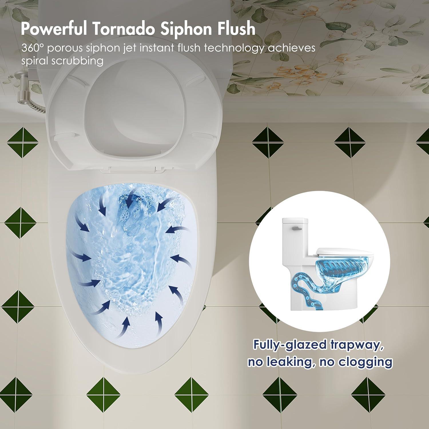 Denbigh Chair Height Elongated Comfort Height One-Piece Toilet (Seat Included)