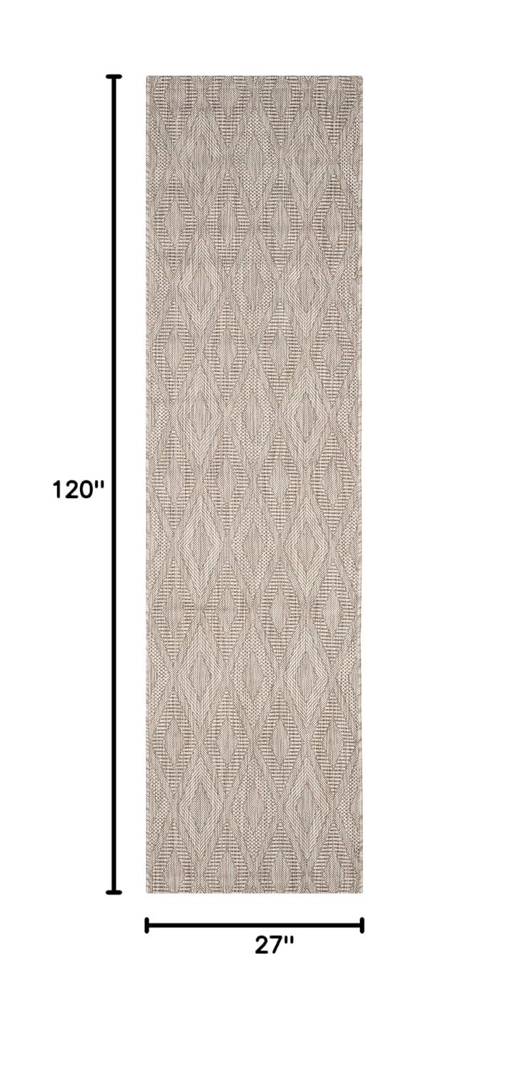 Courtyard CY8522 Power Loomed Indoor and Outdoor Runner Rug - Beige/Beige - 2'3"x10' - Safavieh