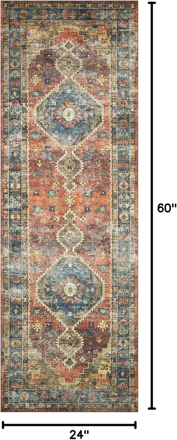 Loloi Skye Rust / Blue 2'-0" x 5'-0" Area Rug