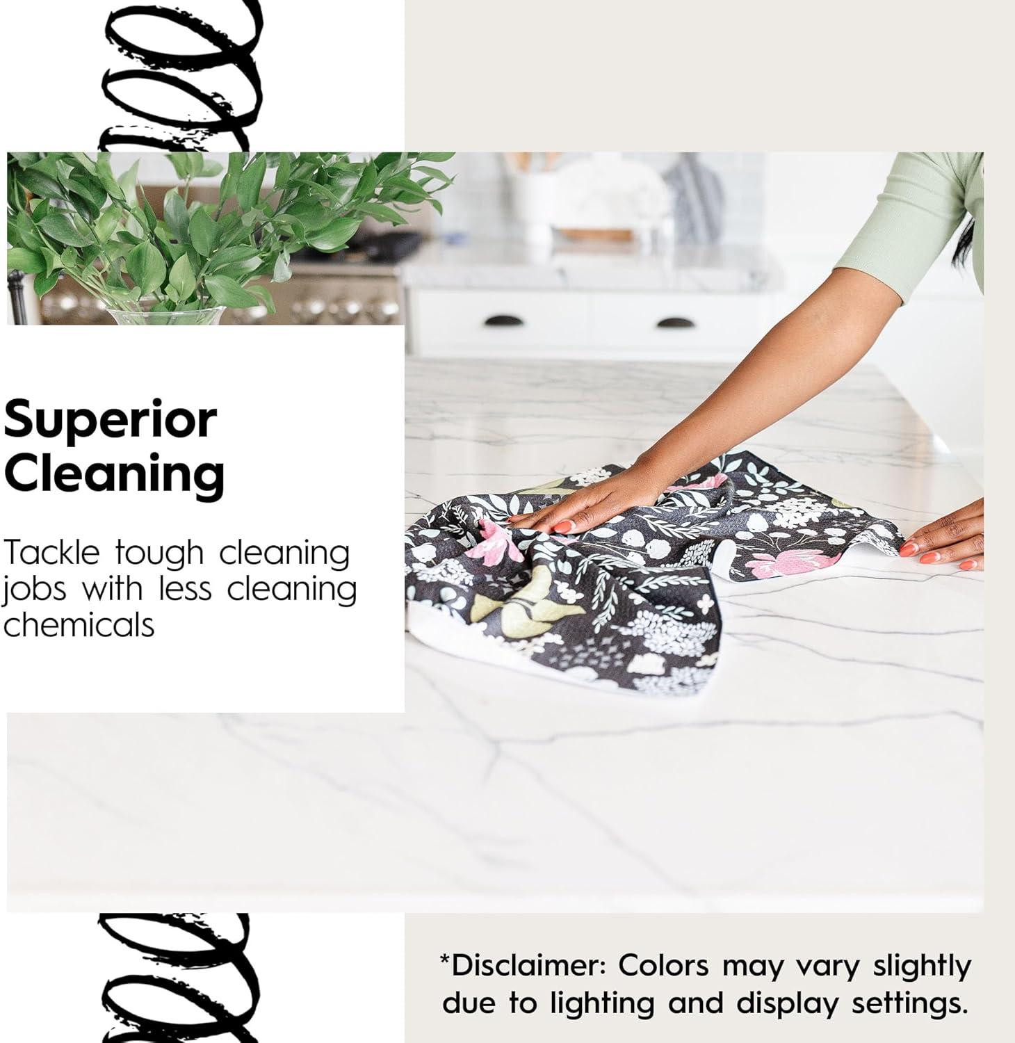 GEOMETRY Kitchen Tea Towels - Quick Dry Microfiber Dish Towels for Kitchen - Spring Sprout 18" x 30" (1 Pack)