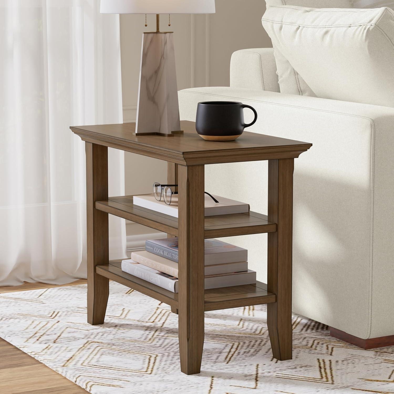 Lark Manor™ Solid Wood Transitional Table with Open Shelves