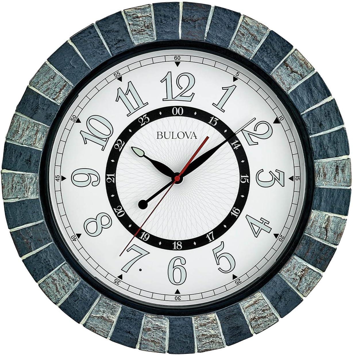 Bulova Clocks C3392 Outdoor, Garden Party lighted dial, patio accessory.