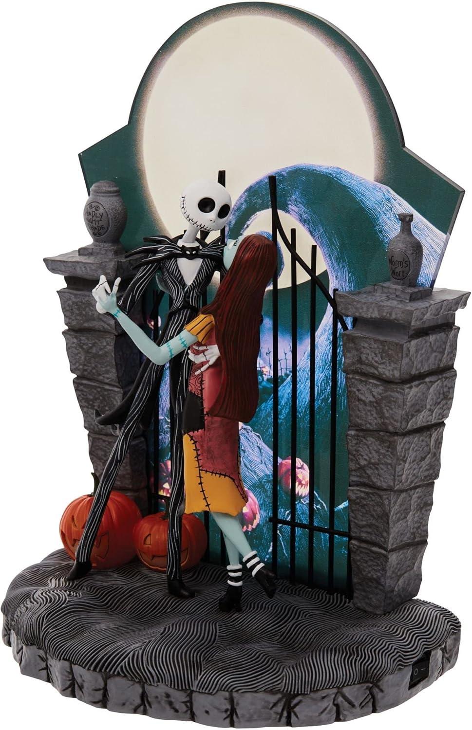 Disney Showcase Nightmare Before Christmas Jack Sally Light Up Figurine 9in H