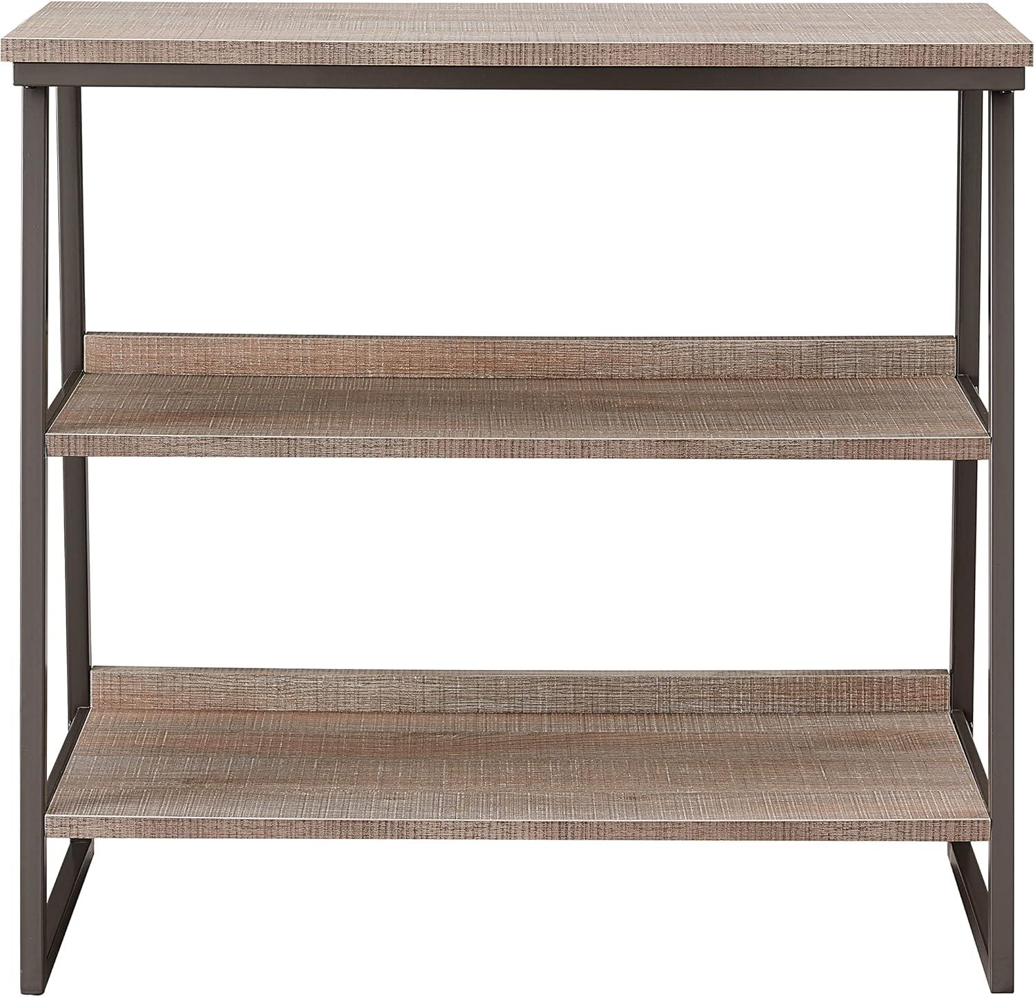 Bookshelf in Roughsawn Oak and Gunmetal Gray